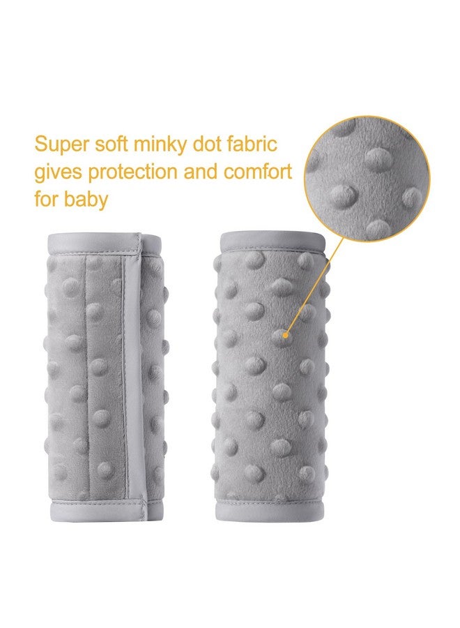 Pro Goleem Car Seat Strap Covers for Babies Soft Car Seat Strap Shoulder Pads for All Car Seats, Stroller, Pushcar, Gray - Image 3