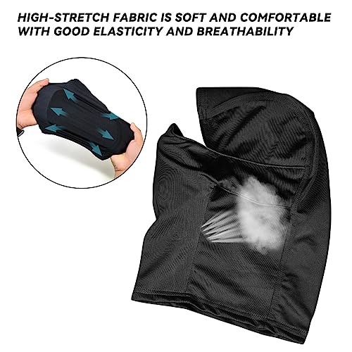 Aoutacc قناع بالاكلافا AOUTACC للهواء الطلق، قناع تكتيكي كامل الوجه للحماية، قناع سيليكون للهواء الطلق/الهواء الطلق/الصيد/الرسم على الجدران/ركوب الدراجات - أسود - Image 3