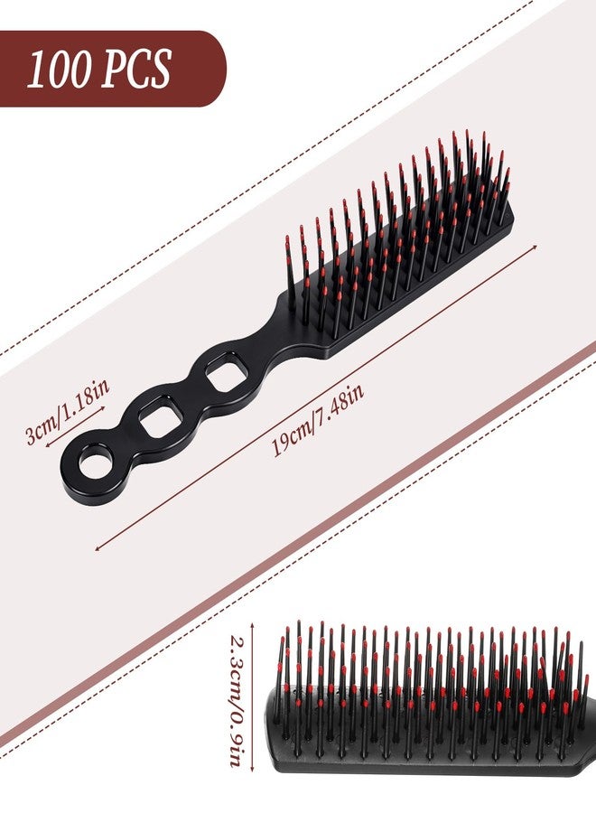 Dimeho ١٠٠ فرشاة شعر بالجملة لتوزيعها على المشردين، مغلفة بشكل فردي، فرشاة شعر للاستخدام مرة واحدة، شعيرات نايلون، فرشاة فك تشابك الشعر، فرشاة سفر مضادة للكهرباء الساكنة، مناسبة للفنادق ودور التمريض والملاجئ الخيرية والكنائس - Image 2