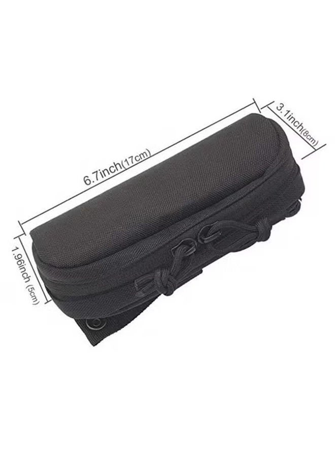 YJ Tactical Eyeglass Case, Shockproof Outdoor Hunting Sunglasses Case Military Waist Pack Utility Goggles Storage Box Pouch Nylon Hard Eyeglasses Bag - Image 2
