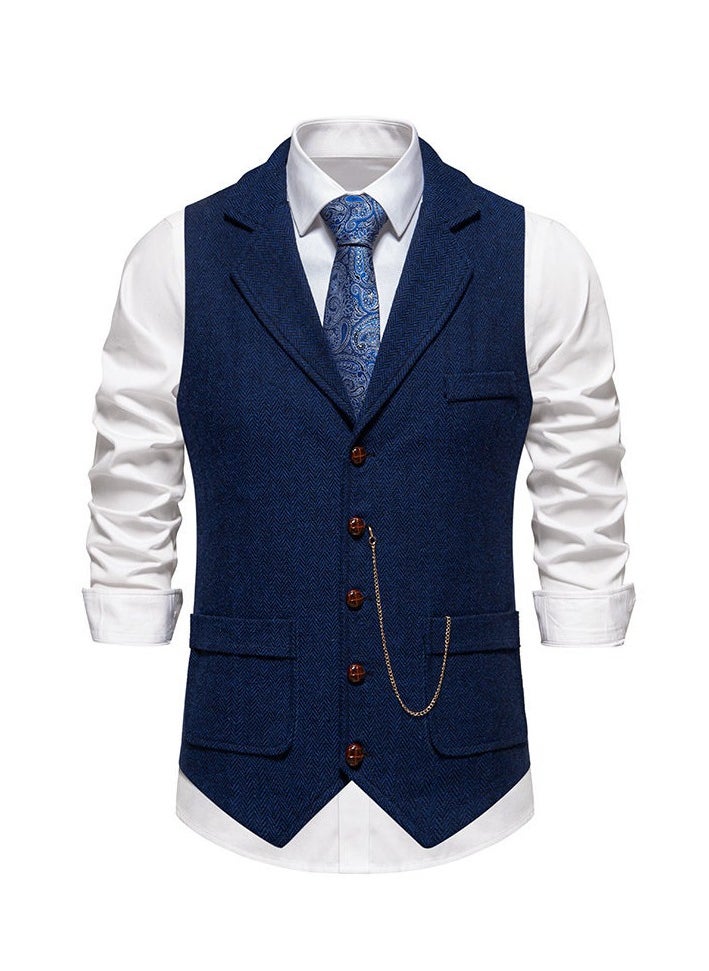 KUYING New Retro Lapel Suit Vest  - Image 1