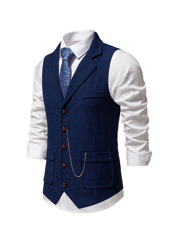 KUYING New Retro Lapel Suit Vest  - Image 2