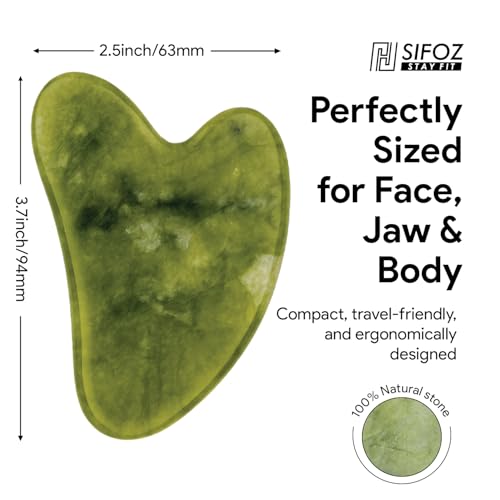 SIFOZ Premium Gua Sha Tool for Face – Anti-Aging Facial Massager for Skin Tightening, Wrinkle Reduction & Muscle Relaxation – Natural Skincare Stone for Face, Neck & Eyes - Image 4