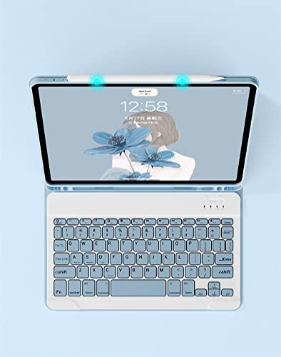 AnMengXinLing Keyboard Case for iPad 9th/8th/7th Generation with Mouse,Case for iPad9 iPad8 iPad7 10.2 inch with Pencil Holder and Deatachable Keyboard, Blue - Image 5