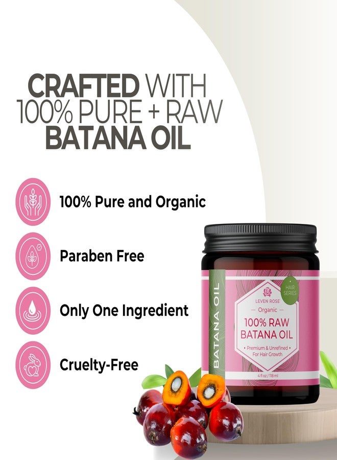 Leven Rose 100% Raw Batana Oil For Hair Growth - 4oz Unrefined, Organic, Pure Batana Oil, Dr. Sebi Approved - Strengthen + Repair Damaged Hair - Image 2