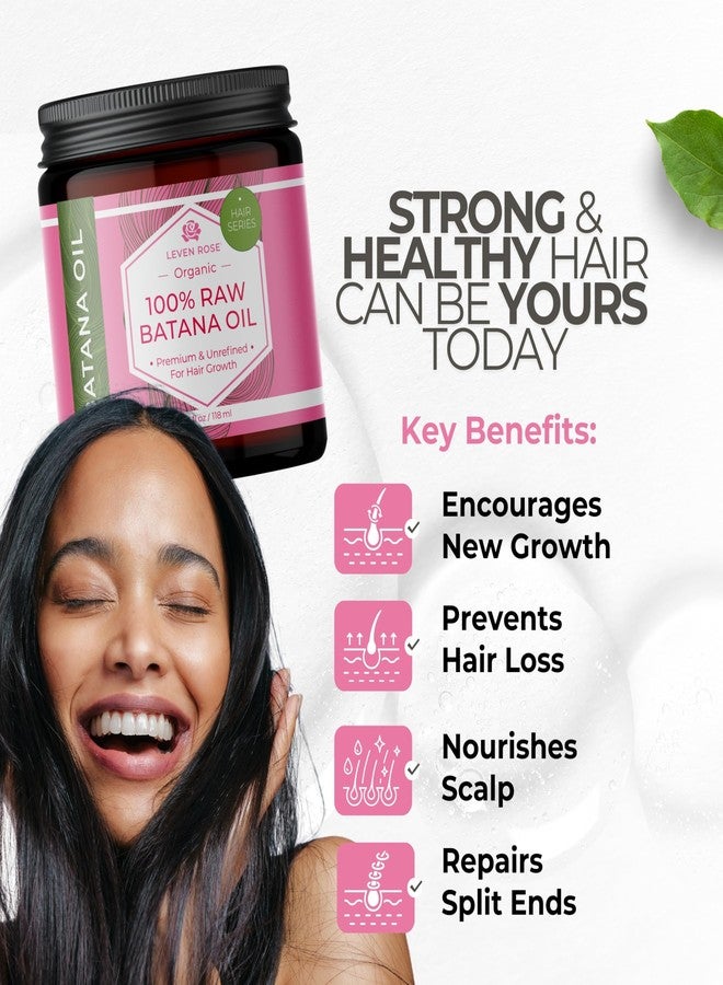 Leven Rose 100% Raw Batana Oil For Hair Growth - 4oz Unrefined, Organic, Pure Batana Oil, Dr. Sebi Approved - Strengthen + Repair Damaged Hair - Image 3
