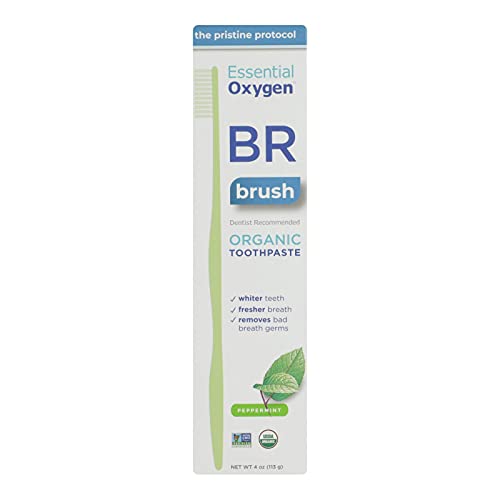 Essential Oxygen BR Organic Toothpaste Peppermint 4 oz - Image 1