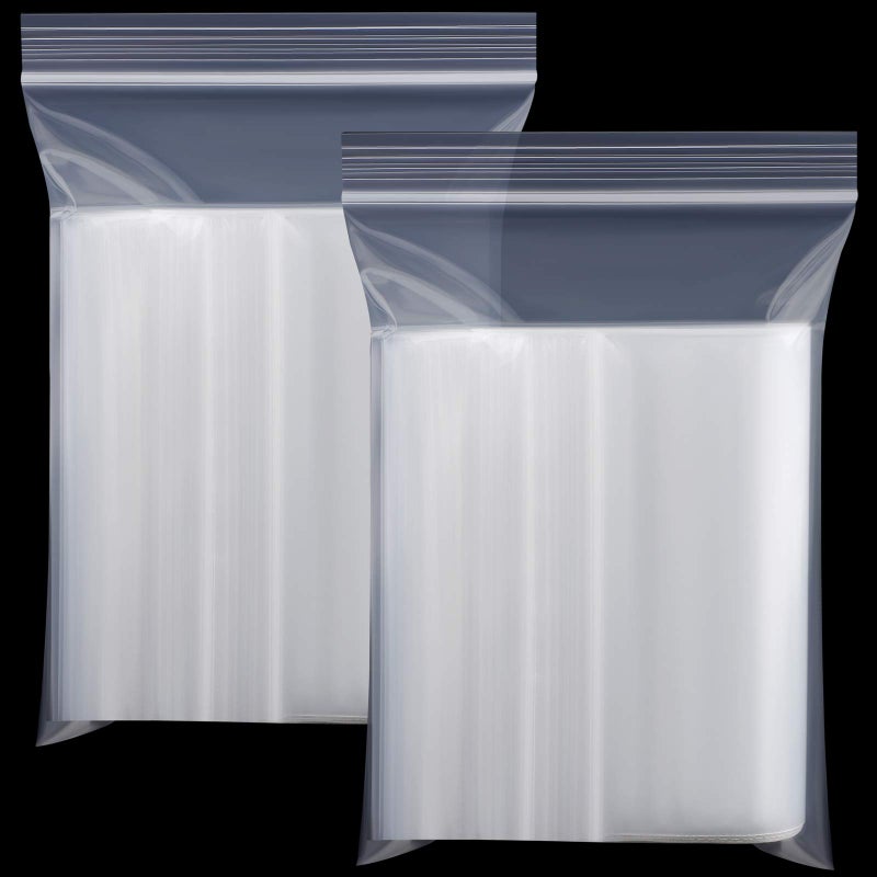 Aodaer 200 Pieces Resealable Clear Plastic Bags Grip Seal Bags Sealed Storage Pouches Resealable and Durable for Kitchen Storage, Jewellery, Small Cookies and Sweets, 10 x 15 cm - Image 1