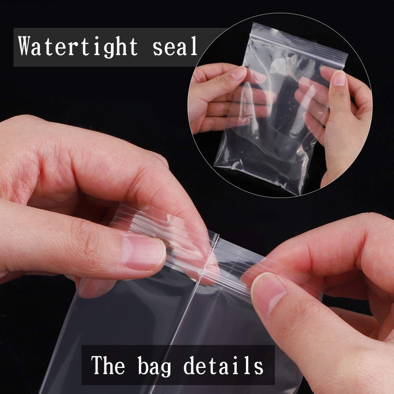 Aodaer 200 Pieces Resealable Clear Plastic Bags Grip Seal Bags Sealed Storage Pouches Resealable and Durable for Kitchen Storage, Jewellery, Small Cookies and Sweets, 10 x 15 cm - Image 5