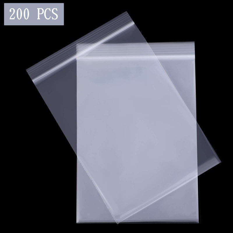 Aodaer 200 Pieces Resealable Clear Plastic Bags Grip Seal Bags Sealed Storage Pouches Resealable and Durable for Kitchen Storage, Jewellery, Small Cookies and Sweets, 10 x 15 cm - Image 4