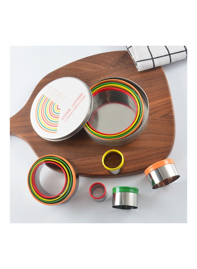 12 Pieces Mousse Ring Set with Storage Box Cookies Pastry Cutters Mold Set multicolour 12.50*3.50*12.50cm - Image 5