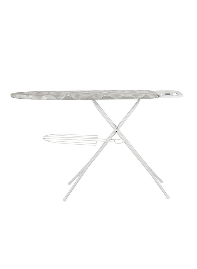 Royalford Ironing Board Suitable For Steam And Conventional Ironing Heavy Adjustment Liver Fold Flat For Storage 100 Percent Cotton Cover With Foam Pads Light Weight Easy To Carry 147x38x90 Cm Assorted / Multicolor - Image 5