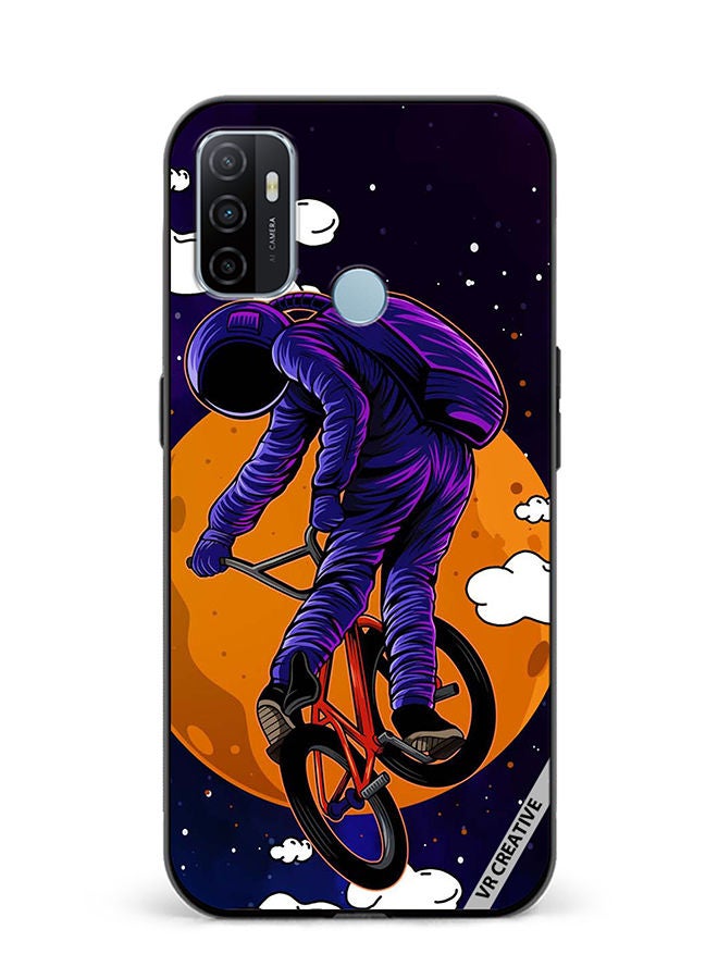 VR CREATIVE Protective Case Cover For Oppo A53 Wheelie Astro Design Multicolour - Image 1