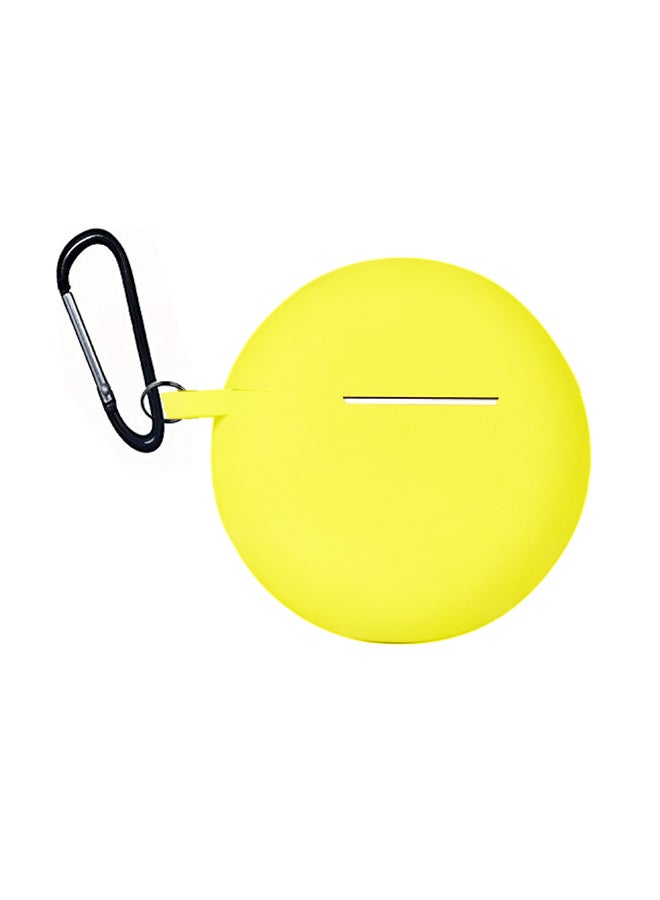 CATANES Huawei FreeBuds 3 Silicone Case Protective Charger Carrying Case Protective Earphones Skin Cover with Charging Port Accessible Yellow - Image 1