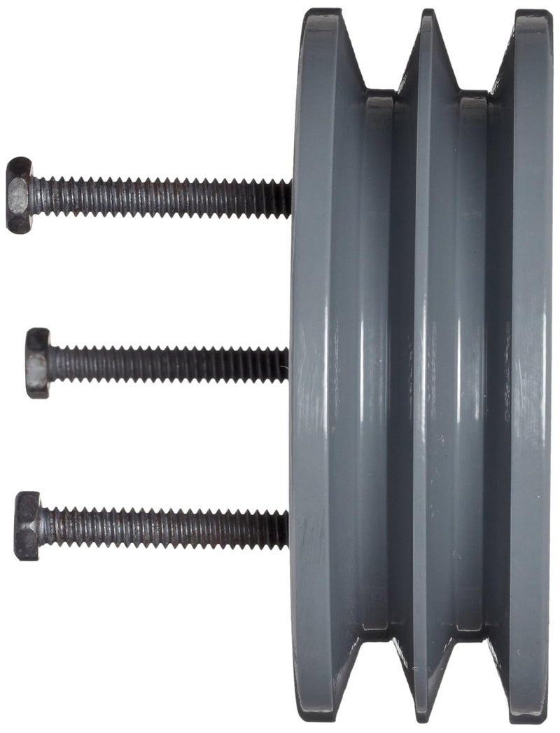 TB Woods 3V3652 Narrow V-Belt Sheave, 3V Belt Section, 2 Grooves, SH Bushing required, Ductile Iron, 3.65" OD - Image 2
