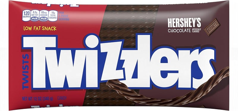 Twizzlers حلوى تويزلرز بنكهة الشوكولاتة 12 أونصة - Image 1