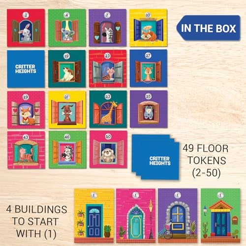 CHALK AND CHUCKLES Chalk & Chuckles Critter Heights, Fun Memory & Strategy Board Game, Learn Numbers & Sequencing, Learning & Educational Math Toy, Gifts for Boys & Girls Ages 4, 5, 6, 7, 8 Years - Image 3