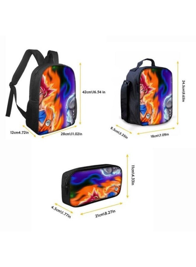عام حقيبة الظهر المطبوعة الشائعة - مجموعة حقيبة الظهر المكونة من ثلاث قطع (يمكن استخدامها للطلاب والأطفال والأصدقاء للنزهات وتسلق الجبال وما إلى ذلك) - 20 - Image 3
