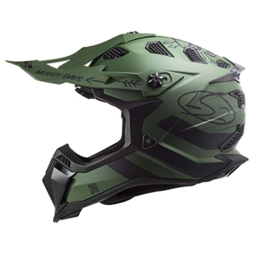 LS2 Helmets MX-Off Road Subverter Evo Helmet (Cargo Matte Military Green - 2X-Large) - Image 2