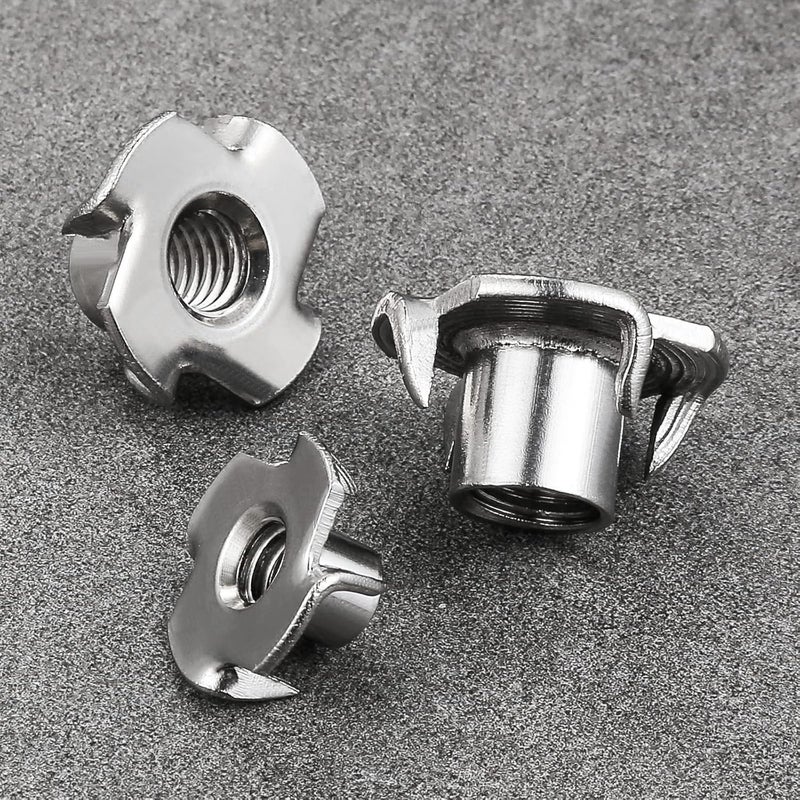 Wensilon Store 50pcs M8x11 T-nut 304 Stainless Steel Four-jaw - for Home, Hotel Outdoor Threaded Insertion - Image 4