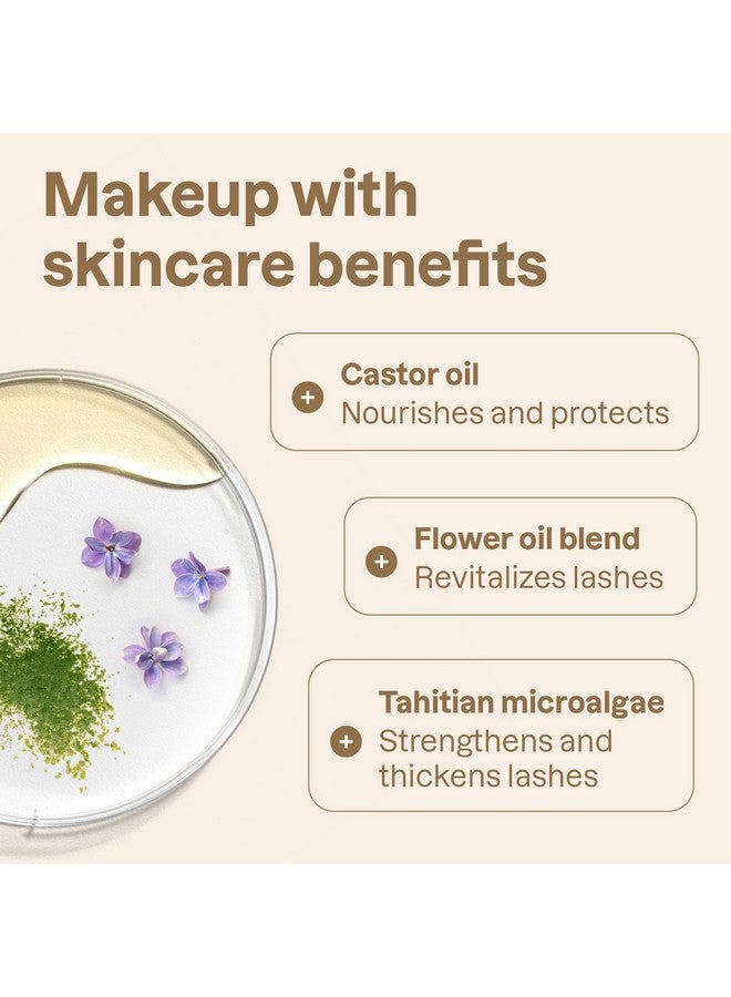 أتيتود ماسكارا ATTITUDE Oceanly Serum Infused، معتمدة من EWG، سيروم للرموش، طول وكثافة، مستحضرات تجميل وجمال نباتية، أسود، 0.24 أونصة - Image 3