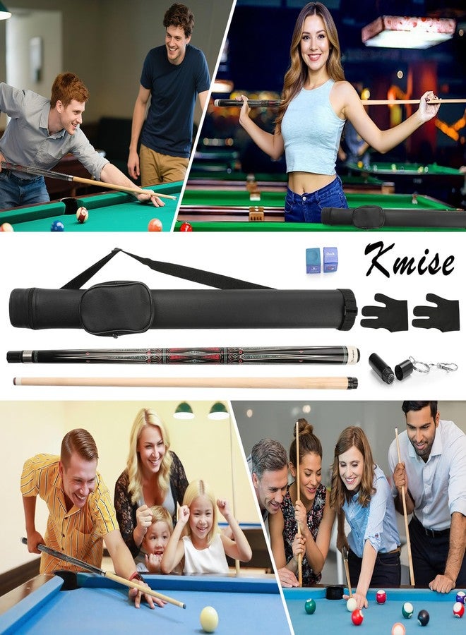 Kmise Pool Cues, Professional Billiard Cue Stick with Hard Case 58" Maple Pool Cue Stick Kit, Pool Sticks for Adults - Perfect for Home Game Rooms, Bars & Billiard Halls (20oz Green) - Image 5