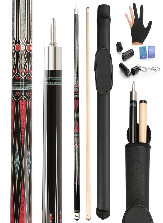 Kmise Pool Cues, Professional Billiard Cue Stick with Hard Case 58" Maple Pool Cue Stick Kit, Pool Sticks for Adults - Perfect for Home Game Rooms, Bars & Billiard Halls (20oz Green) - Image 1