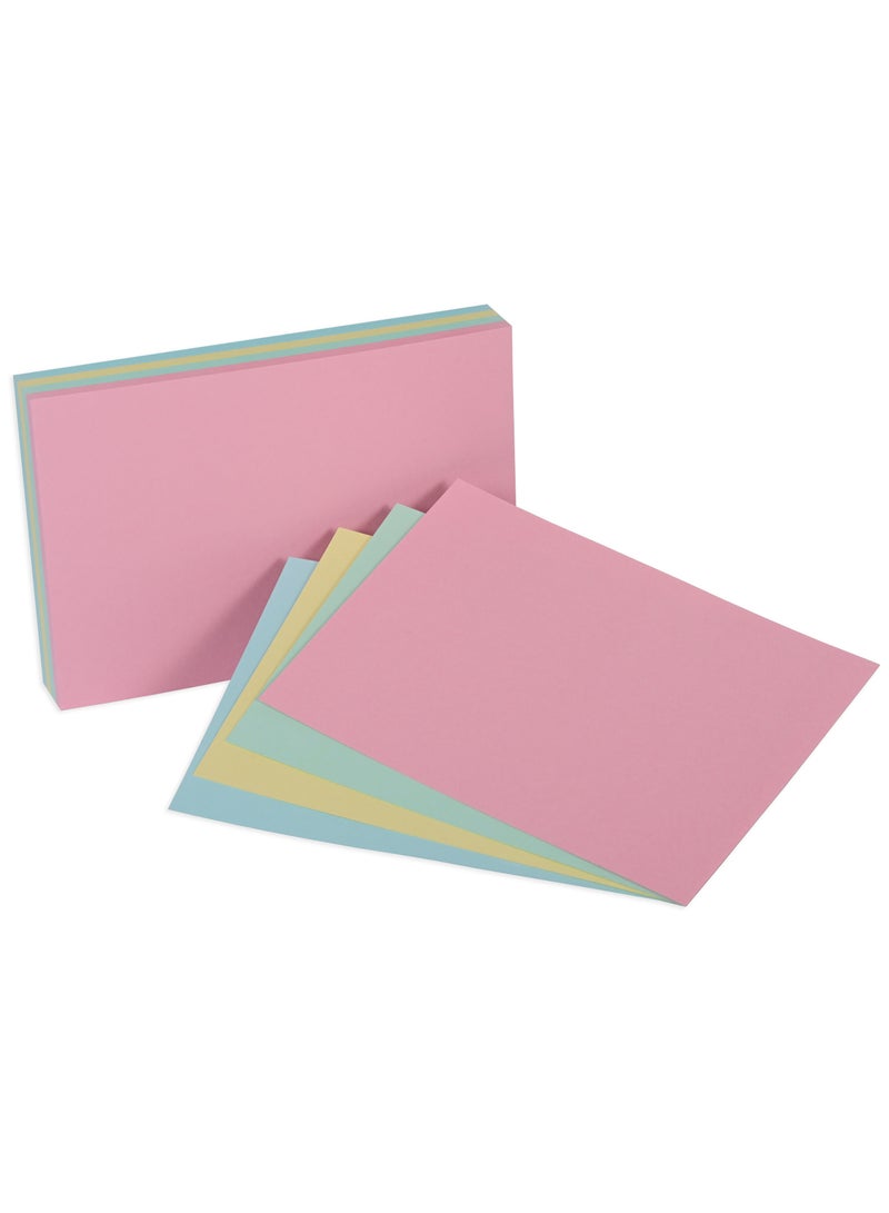 FIS Record/Index Cards, 2 Side Plain, Size 6x4"(15.24x10.6cm) 180gsm, 100 Sheets, Assorted Color-FSIC64-180PASST - Image 1