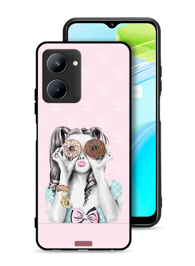 Tolwak Realme C33 Protective Case Cover Holding Two Donuts - Image 1