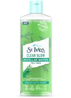 ST. Ives Clear Glow 3-in-1 Micellar Water with 100% Natural Tea Tree Extracts Gentle Cleanser Toner & Makeup Remover 400 ml  - Image 2
