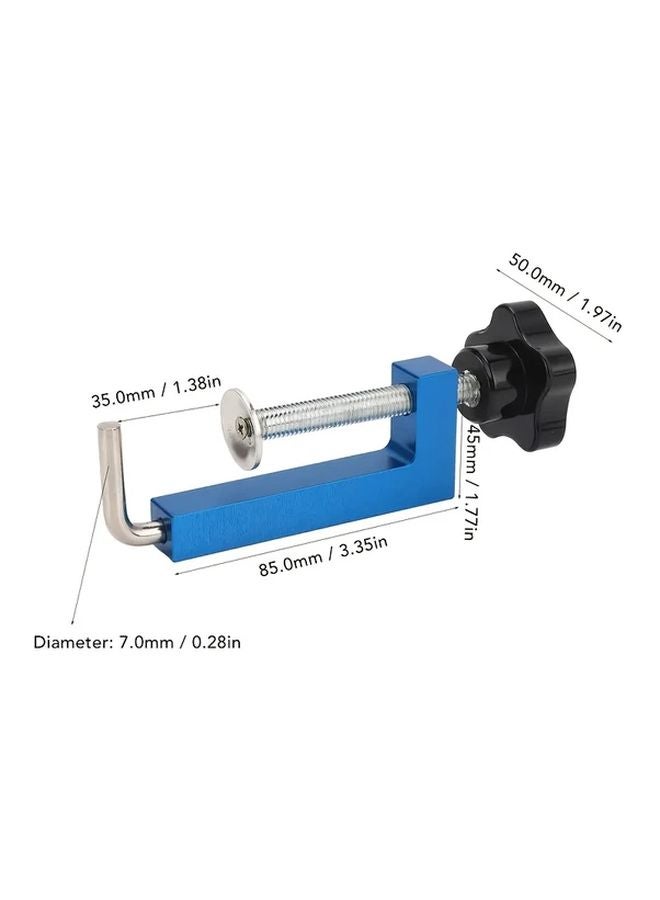 Set of 2 Blue Adjustable Aluminum Alloy G Clamps Heavy Duty Woodworking Tools - Image 4