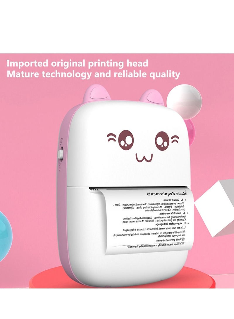 طابعة ملصقات حرارية صغيرة بحجم الجيب ولاسلكية بتقنية Bluetooth: طابعة صور ذكية ومحمولة ولاصقة للهواتف (ورق الطباعة مدرج) - Image 4