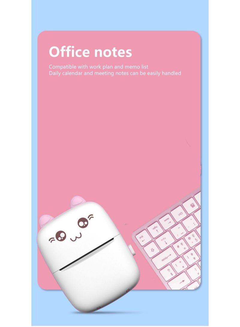 طابعة ملصقات حرارية صغيرة بحجم الجيب ولاسلكية بتقنية Bluetooth: طابعة صور ذكية ومحمولة ولاصقة للهواتف (ورق الطباعة مدرج) - Image 3