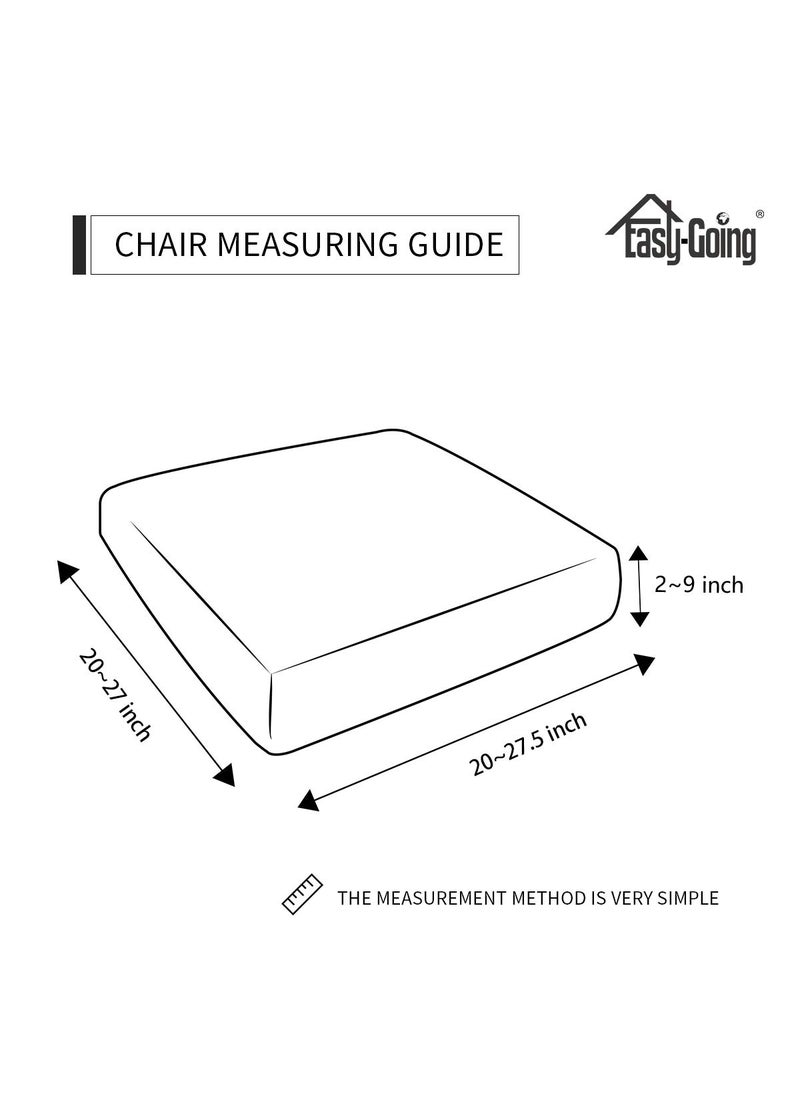 Easy-Going Easy-Going Stretch Chair Cushion Cover Sofa Cushion Furniture Protector Sofa Seat Sofa Slipcover Sofa Cover Soft Flexibility with Elastic Bottom(Chair Cushion  Christmas Red)  - Image 5
