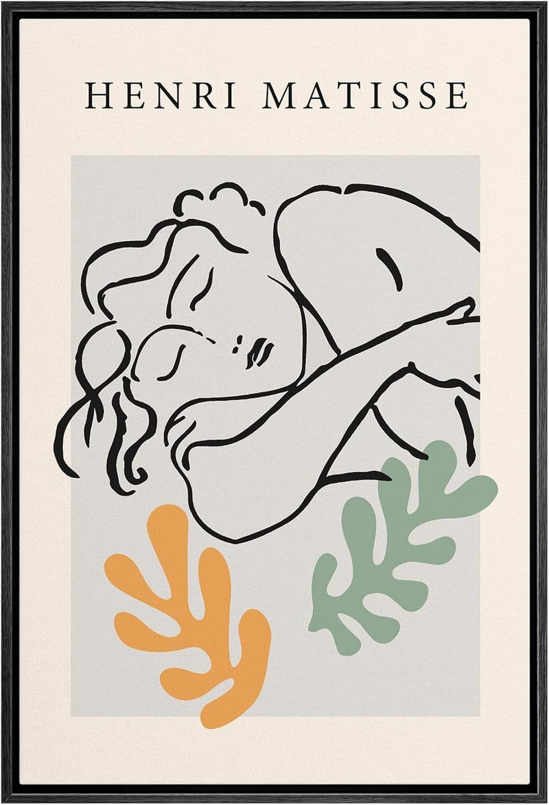 wall26 Framed Canvas Print of Sleeping Woman by Matisse - Image 1