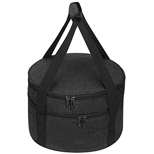 QCWN Casserole Carrier,Insulated Pie Carrier with Lid and Handle,Pie Carrier for Transport Pie Holders for Multiple Pies,Pie Carrying Case Casserole Carriers for Hot or Cold Food Picnic Pizza.12.5 Inch - Image 1
