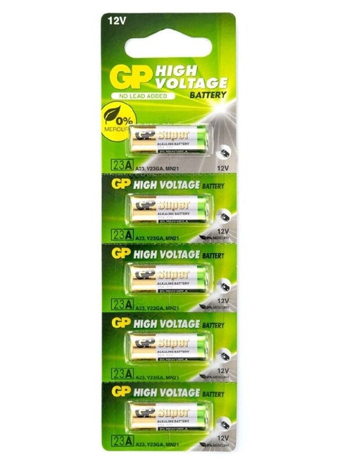 Pack of 5 12V 23A Battery pack  A23 For Gate Garage Security Remote Control