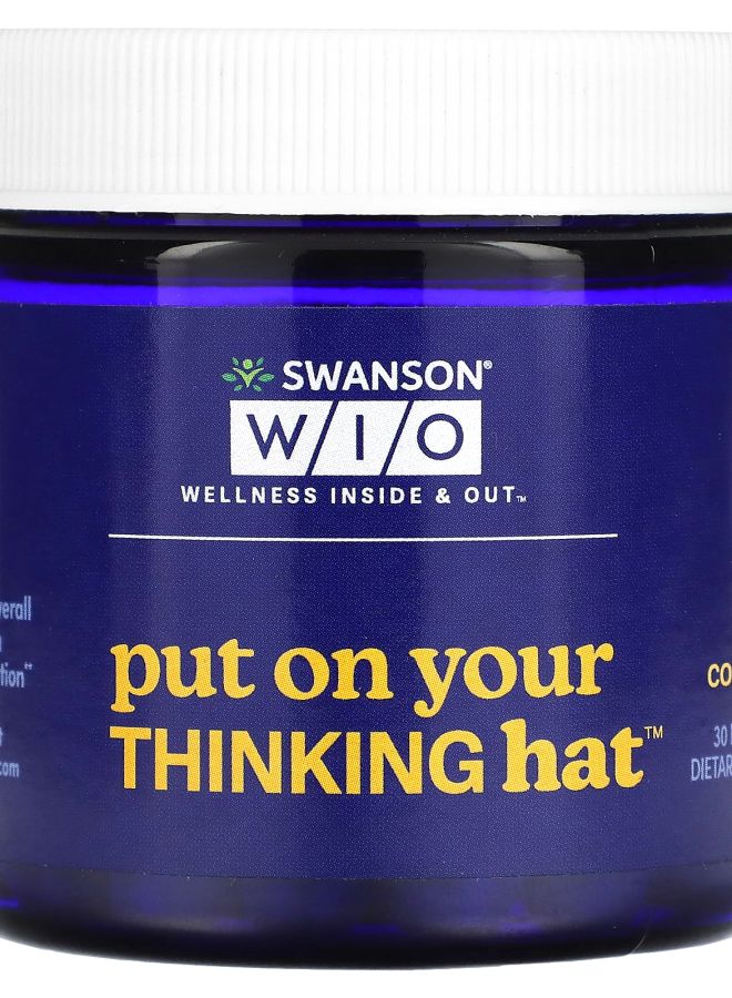 SWANSON Put On Your Thinking Hat 30 Vegetarian Capsules