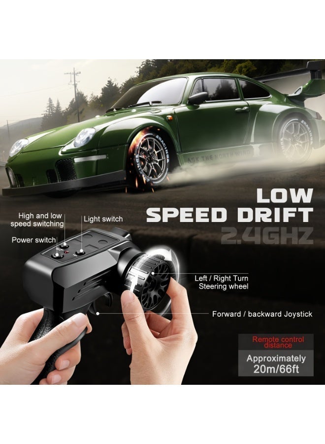 HOBB 1:24 Simulated Porsche RC Drifting Car | 20 Km/h High-Speed Remote Control Vehicle | 2.4GHz Wireless Controller - Image 4