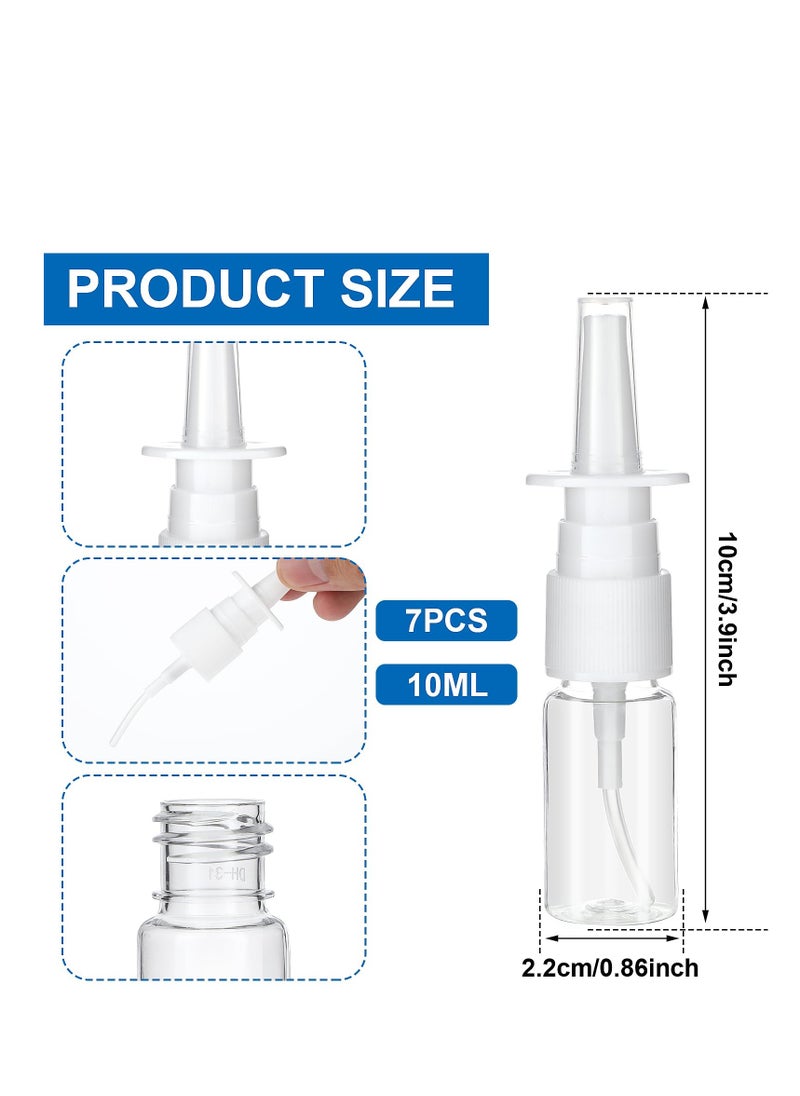 Excefore - Nasal Spray Bottle, 21 Pcs Clear Small Empty Nose Spray Bottle, Reusable and Refillable Fine Mist Sprayers, for Travel Saline Essential Oils (10ml) - Image 1