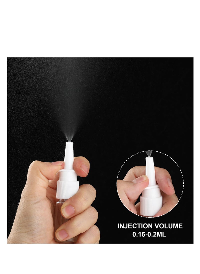 Excefore - Nasal Spray Bottle, 21 Pcs Clear Small Empty Nose Spray Bottle, Reusable and Refillable Fine Mist Sprayers, for Travel Saline Essential Oils (10ml) - Image 1
