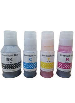 Premium 041 ink 41 GI-41 Compatible for Canon Printers 4 color set Black 135ML Cyan Yellow Magenta 70ML. for Canon PIXMA G2460 G3420 G3460 G2420 Printers.  - Image 1