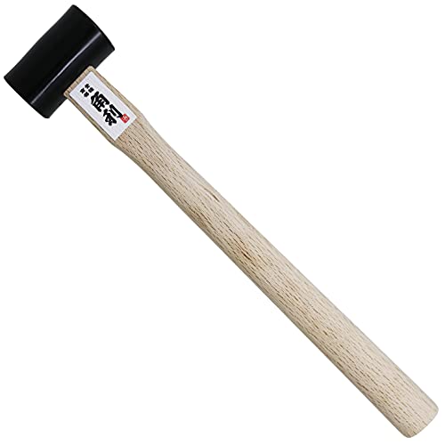KAKURI Chisel Hammer 16 oz 450g Japanese Daruma Hammer Woodworking Carpenter Tool for Chiseling Wood Carving Large Face Heavy Duty Japanese Carbon Steel Round Head Black Made in JAPAN - Image 1