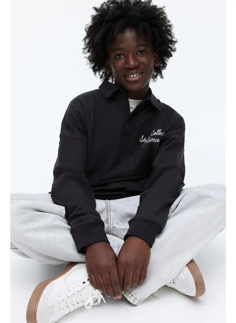 H&M Cotton jersey rugby shirt