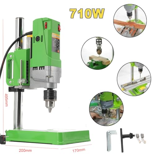 DOMINTY Bench Drill Stand 710W Mini Electric Bench Drilling Machine Drill Chuck 1-13mm for Hand Drill - Image 2