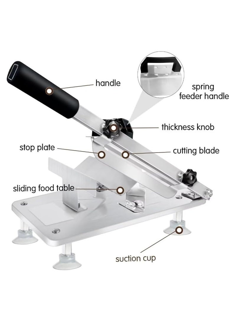 ارواق قطاعة اللحوم المجمدة اليدوية، ماكينة تقطيع اللحوم من الفولاذ المقاوم للصدأ المطورة، ماكينة تقطيع اللحم البقري ولحم الضأن، ماكينة تقطيع اللحوم النباتية للطهي المنزلي - Image 3