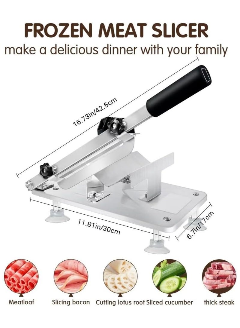 ارواق قطاعة اللحوم المجمدة اليدوية، ماكينة تقطيع اللحوم من الفولاذ المقاوم للصدأ المطورة، ماكينة تقطيع اللحم البقري ولحم الضأن، ماكينة تقطيع اللحوم النباتية للطهي المنزلي - Image 5