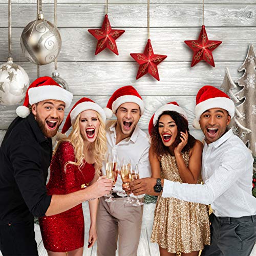 SJOLOON Christmas Backdrop Balls White Wood Floor Photography Backdrop Christmas Backdrops for Photography Photo Backdrops Studio Background 10383(10x10FT) - Image 2