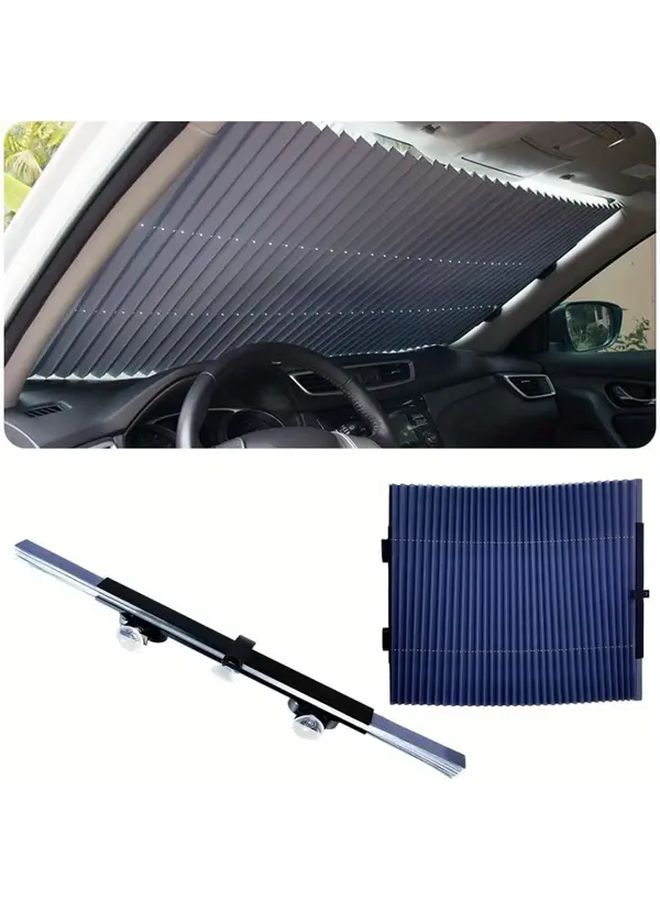 Retractable Car Windshield Sunshade With Suction Cups 1pc Glass Sunscreen Protector - Image 1