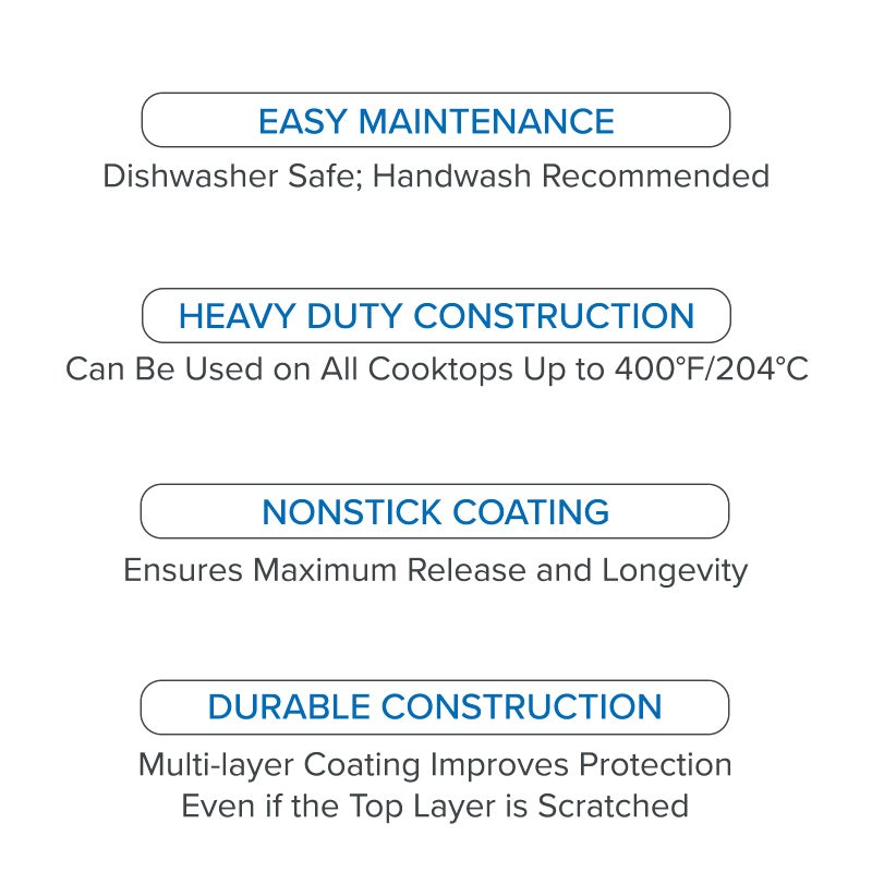 Viking Non Stick Frying Pan, 8 Inch Hard Anodized Kitchen Cookware, Gray - Image 4